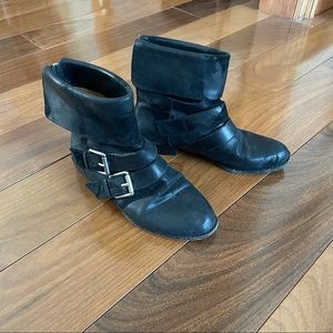 KORS Michael Kors Distressed moto boots